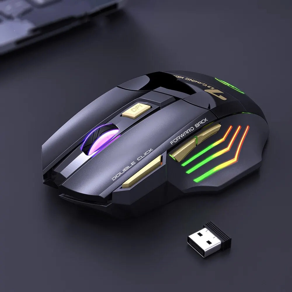IMICE GW-X7 Wireless Gaming Mouse | 3200DPI, Dual Mode, Rechargeable, 7 Keys, Silent, Bluetooth, 7-Color LED