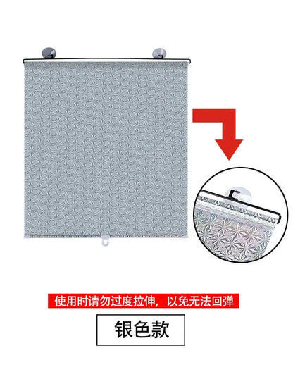 Sunshade Roller Blinds – Blackout Retractable Window Curtains with Suction Cup, Punch-Free for Kitchen & Bedroom