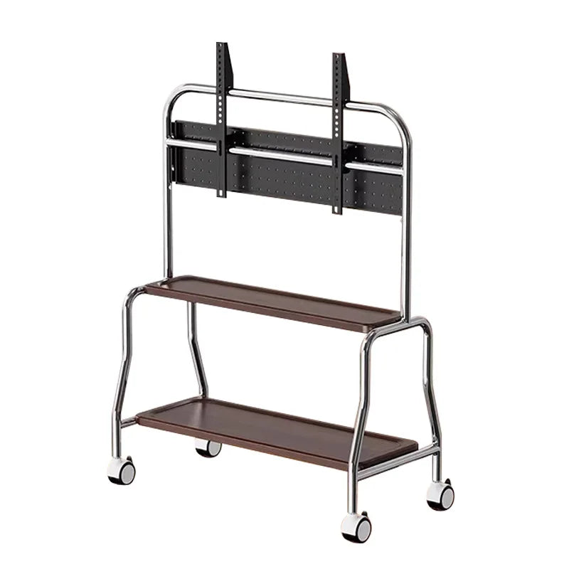 Rolling TV Stand on Wheels – Mobile Cart for 32–75in LCD & LED Flat/Curved TVs, Holds 110lbs, VESA 600x400mm