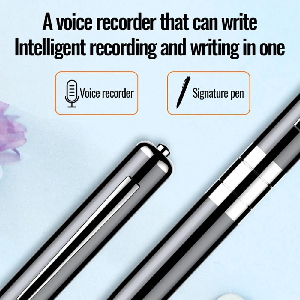 Digital Voice Recorder Pen — Professional Audio WAV Recording, Rechargeable Dictaphone & MP3 Player
