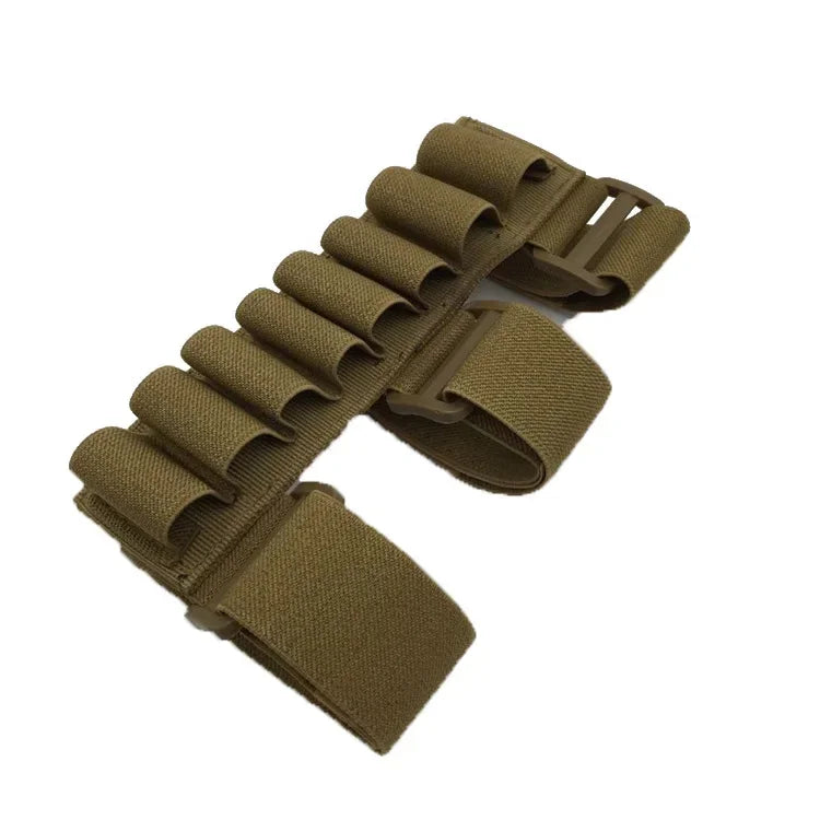 8-Round Buttstock Ammo Holder for Rifle Shells & 12/20 Gauge Shotgun Cartridges – Hunting Shooting Storage Accessory
