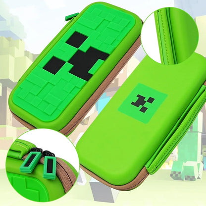 Green Travel Case for Switch 2 — Waterproof EVA Hard Shell Protective Carrying Bag for NS2 Accessories