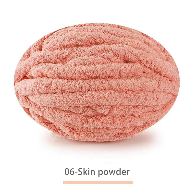 250g Extra Thick Ice Chenille Yarn Ball for Hand Knitting – Soft DIY Blanket, Cushion, Scarf & Pet Bed Yarn for Craft Projects