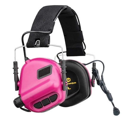 EARMOR M32 MOD4 Shooting Earmuffs – Tactical Noise Reduction Headset with Helmet ARC Rail & Kenwood PTT Adapter