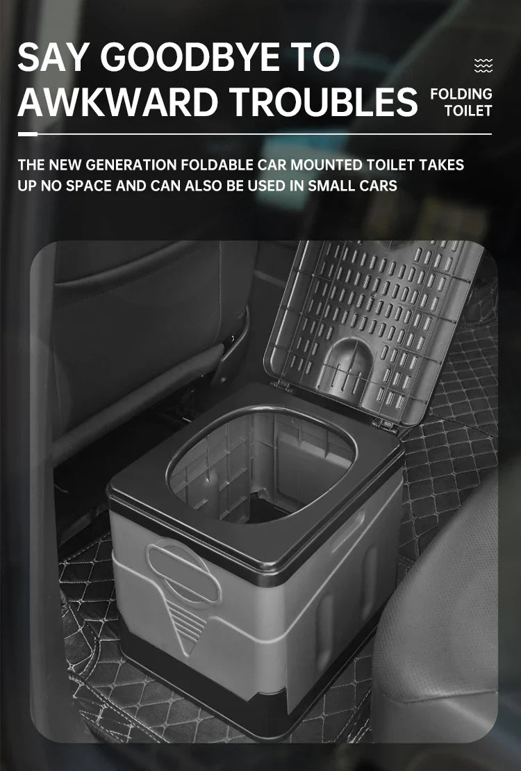 Portable Outdoor Camping Toilet – Odor-Proof Folding Emergency & Multifunctional Travel Toilet