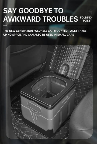 Portable Outdoor Camping Toilet – Odor-Proof Folding Emergency & Multifunctional Travel Toilet