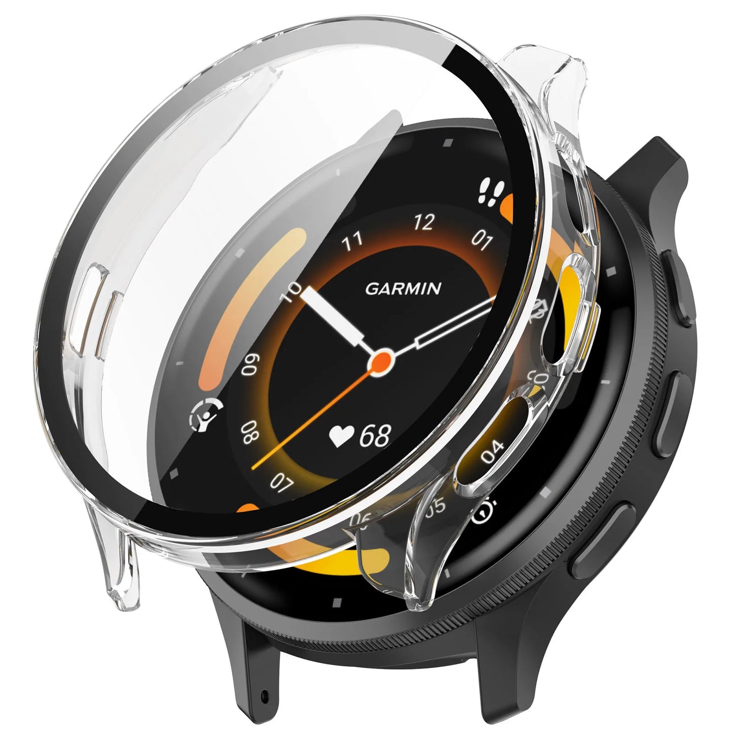 2-in-1 Tempered Glass Screen Protector + Hard Case for Garmin Venu 3/3S – Full Coverage Bumper Shell Accessory