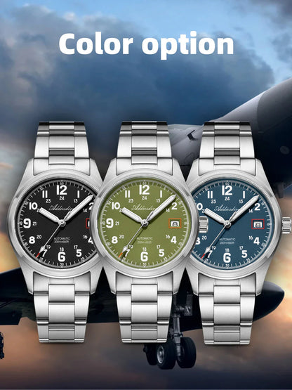 ADDIESDIVE AD2070 Men’s Automatic Mechanical Watch – Sapphire Crystal, 20Bar Waterproof, Super Luminous Stainless Steel