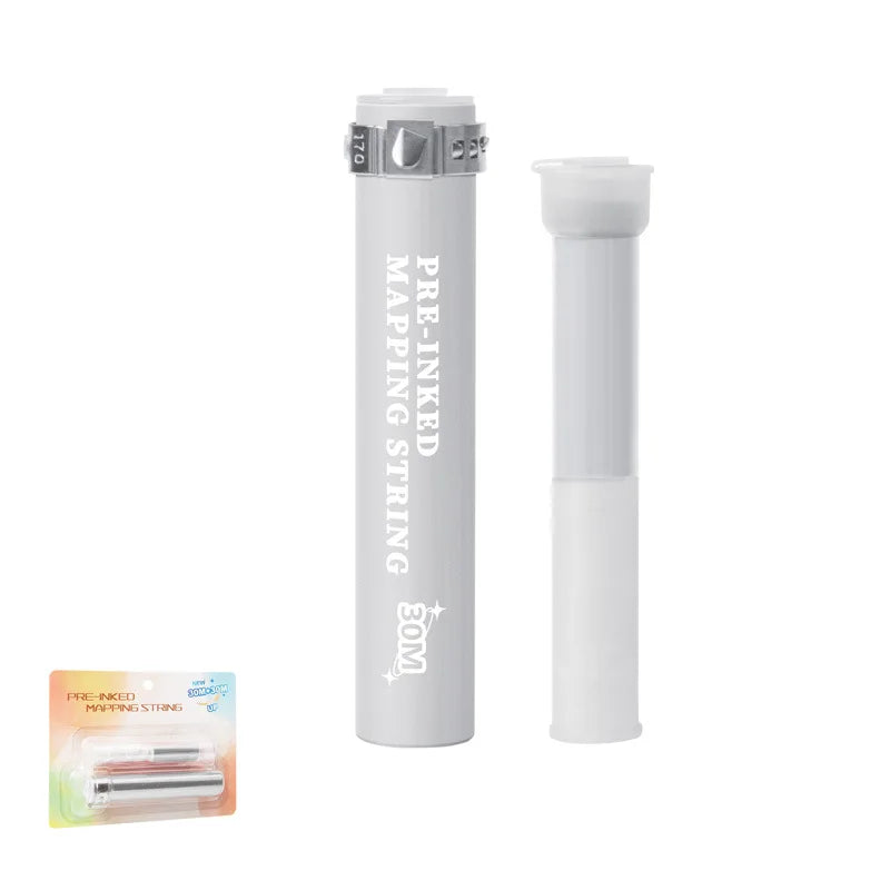 30m Pre-Inked Microblading Mapping String – White Eyebrow Marker Thread for Permanent Makeup & Tattoo Dyeing