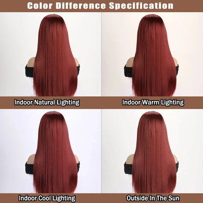 26" Long Straight Synthetic Wig for Women – Colorful Fashion Wig for Daily Wear, Halloween Costume, Party & Cosplay