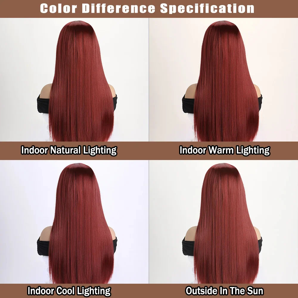 26" Long Straight Synthetic Wig – Fashion Color Wig for Women, Daily Wear, Halloween Costume, Party & Cosplay