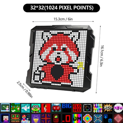 Bluetooth Pixel Digital Frame Smart LED Panel Display with APP Control Night Light Gaming Room Decor Pixel Art Lighting Frame