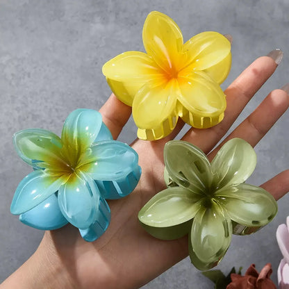 18Pcs Egg Flower Hair Clips | Gradient Candy Color Flowers, Shark Clips for Daily Ponytail Styling