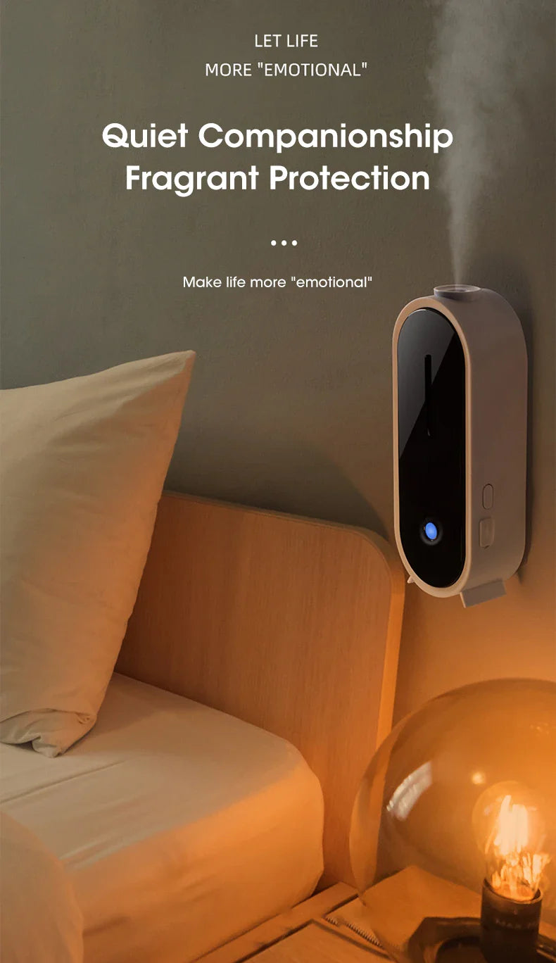 Automatic Fragrance Sprayer - USB Ambient Light, Wall-Mounted Aromatherapy Machine for Home & Commercial Use