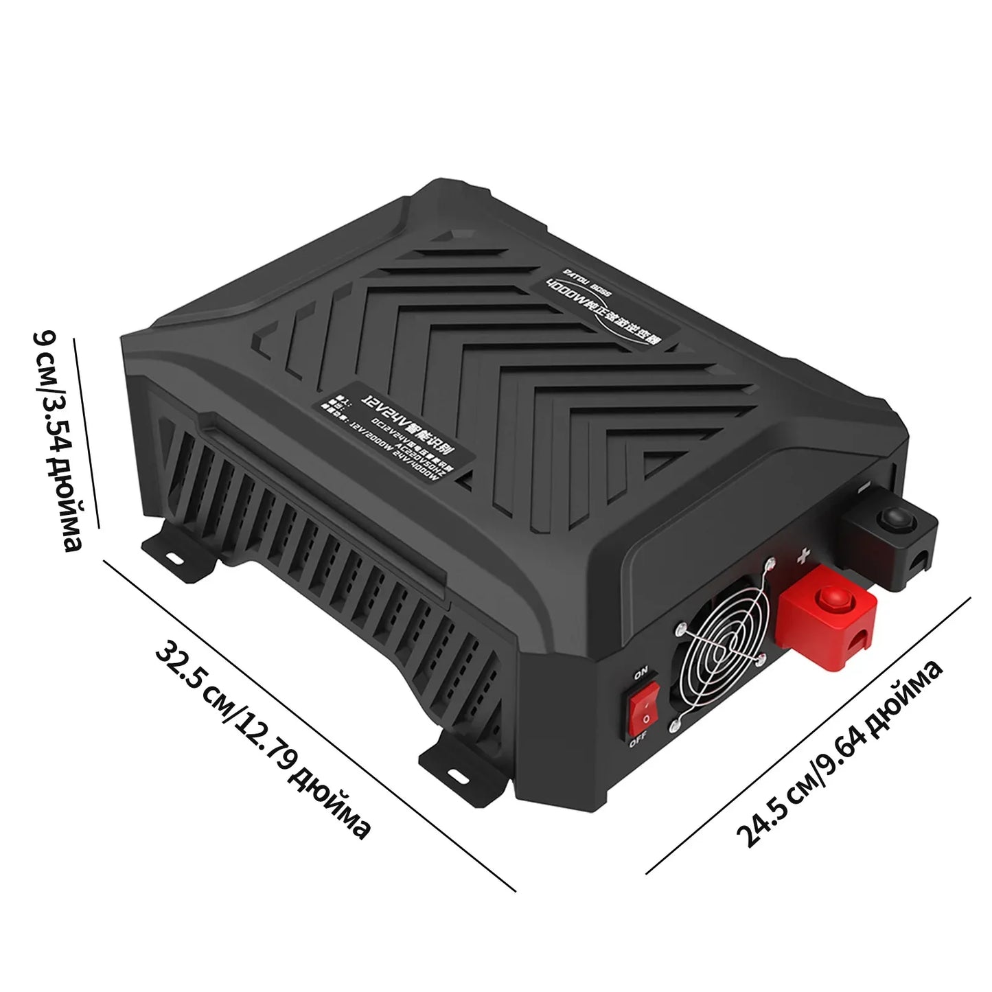 DATOU BOSS Pure Sine Wave Inverter — 12V/24V to 220V, 1200W-2300W, Peak 4000W