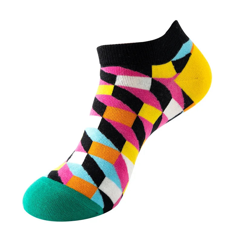 Combed Cotton Ankle Socks for Men & Women - Funny Beer, Fruit & Food Novelty Low Cut Socks (EU 38-43)