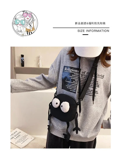 Personalized Canvas Small Shoulder Bag – Trendy Korean Style Crossbody Bag for Young Women Students