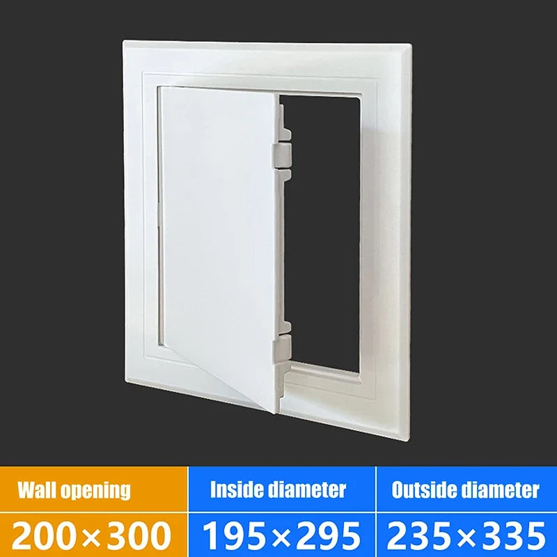 ABS Access Panel Door - White Push Type Inspection Hatch Cover For Wall, Ceiling & Maintenance Openings