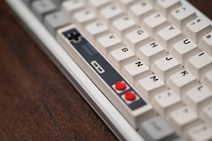 Retro Gamepad Keycap 6.25u Spacebar – Artisan ABS Keycap for MX Switches, Black & White for Mechanical Gaming Keyboards