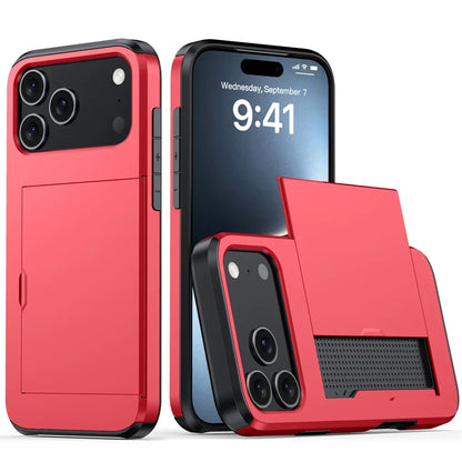 iPhone Case with Wallet & Card Holder — Shockproof Protective Cover for iPhone 17, 16, 15, 14, 13, 12, 11 Pro Max & Mini Models
