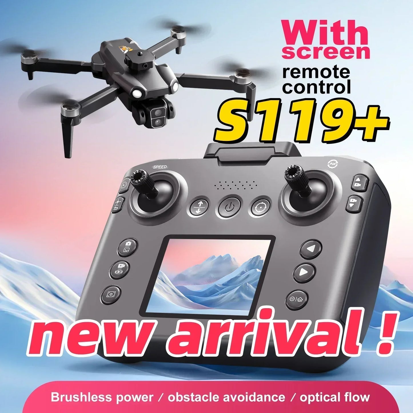 New S119 Mini Drone – 8K Dual Camera, 5G WIFI, Smart Obstacle Avoidance, FPV, Brushless Motor RC Quadcopter
