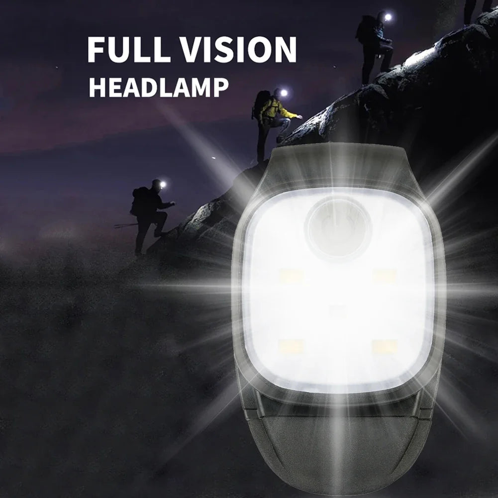 LED Clip Safety Light - USB Rechargeable Running Lamp with 4 Modes for Night Jogging, Hiking & Fishing