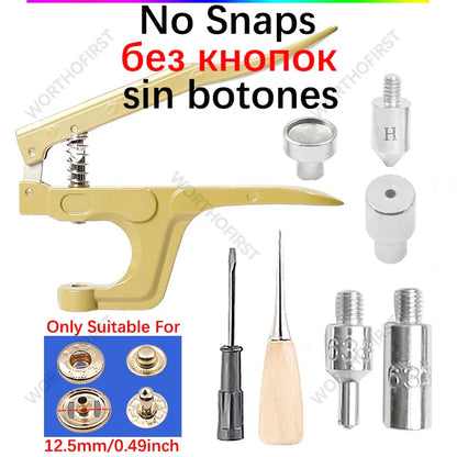 Metal Snap Fasteners Button Kit with Installation Pliers – Sewing Accessories for Jackets, Clothing & Leather Craft
