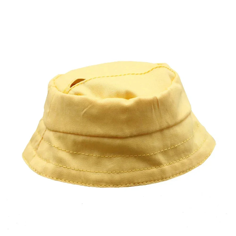 Solid Color Fisherman Hat for 17cm Labubu Doll – Cotton Doll Accessories (Hat Only, No Doll Included) | Cute Collectible Outfit Accessory