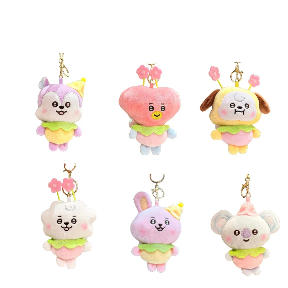 BT21 Character Keychain - Cute Cartoon Backpack Pendant & Decorative Anime Doll