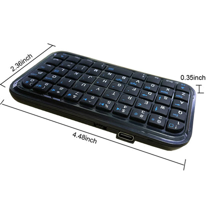 Mini Rechargeable Type-C Bluetooth 3.0 Keyboard – Slim 49-Key Wireless Keypad for Tablets & Smartphones