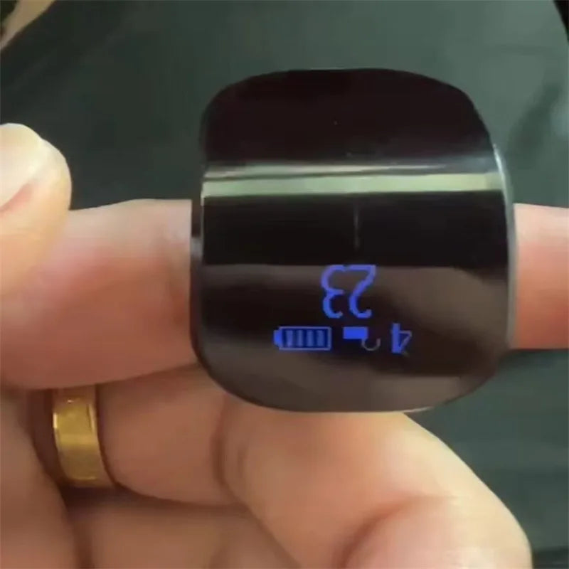 Touch Type Digital Finger Counter - Luminous Ring-Style Electronic Counting Device with Display and Rechargeable Design