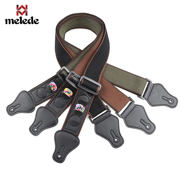 High-Quality Cotton Guitar Strap – Adjustable Length, 6.2cm Wide for Acoustic Guitar & Electric Bass