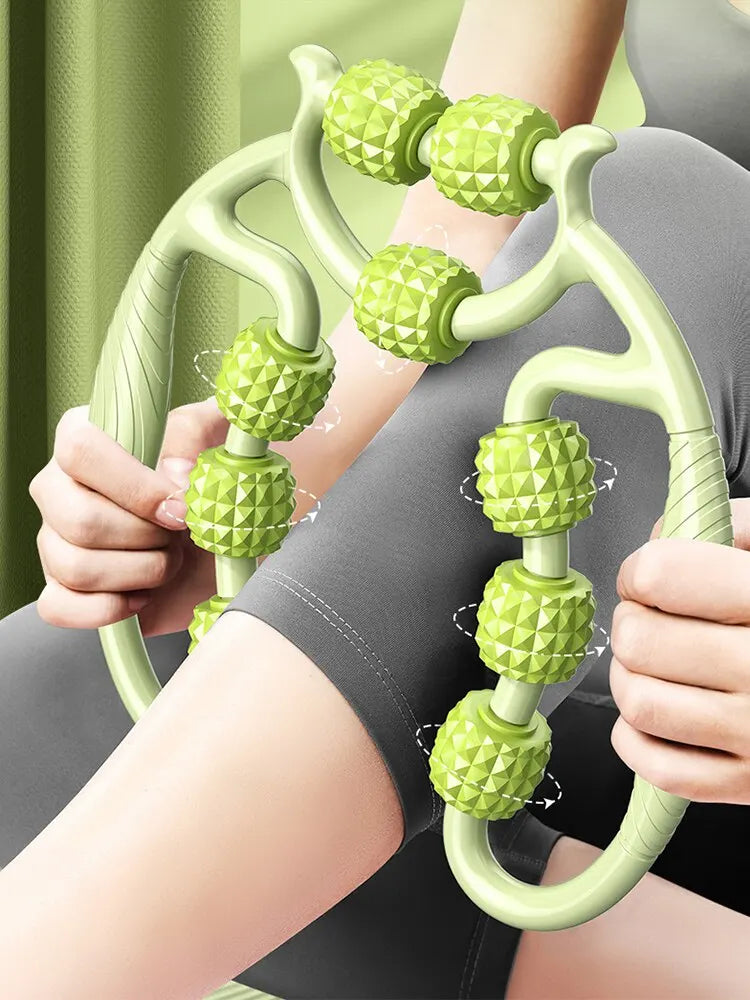 12-Round Circular Leg Slimming Massage Clamp – Muscle Stretching & Relaxation Tool