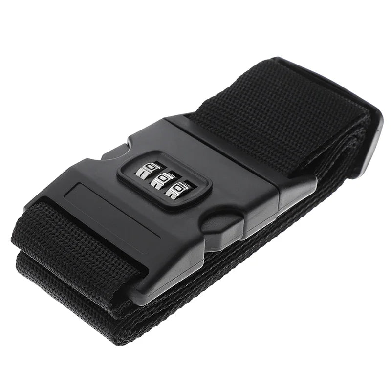 Adjustable Anti-Theft Luggage Strap — Password Lock Baggage Belt for Suitcase & Travel Bags
