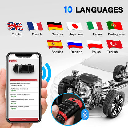 Thinkcar Thinksafe OBD2 Bluetooth Scanner – All-System Car Code Reader with 5 Reset Functions