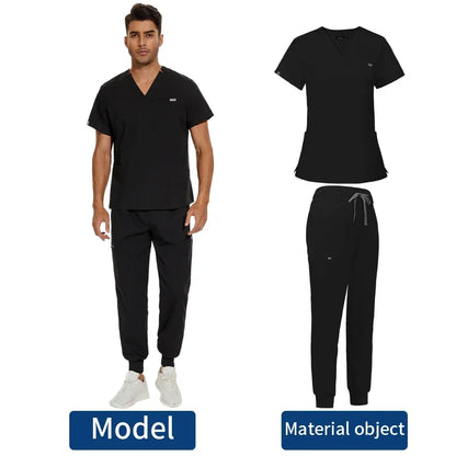 Unisex Medical Scrub Sets - Clinical Uniforms for Men and Women, Doctor, Nurse, Dentist Workwear with Tops and Pants