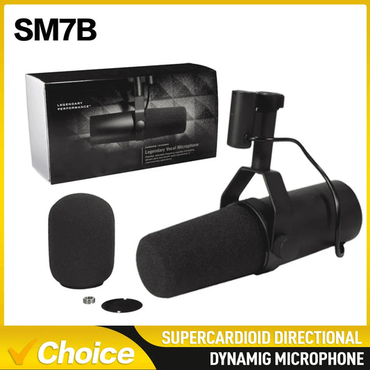 Professional Dynamic Microphone – Selectable Frequency Response for Studio Recording & Performance Vocals, Compatible with Shure SM7B