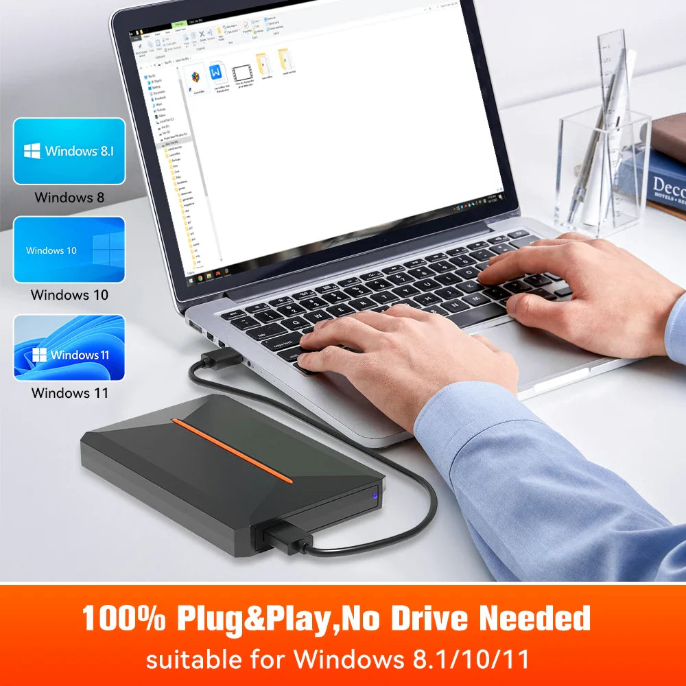 500GB Portable External Gaming Hard Drive – 3,760+ 3D/AAA Games for PS4, PS3, PS2, Switch, Wii, N64, DC & More (Windows PC)