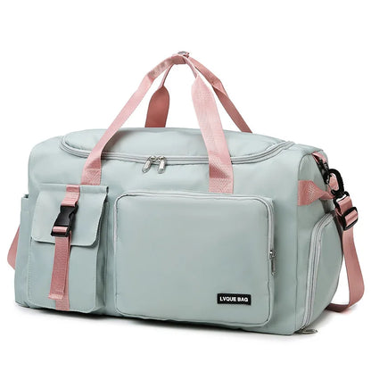 Women’s Sports Gym Bag – Dry & Wet Compartments Shoulder Crossbody Travel Duffel for Swimming, Fitness & Outdoor Use