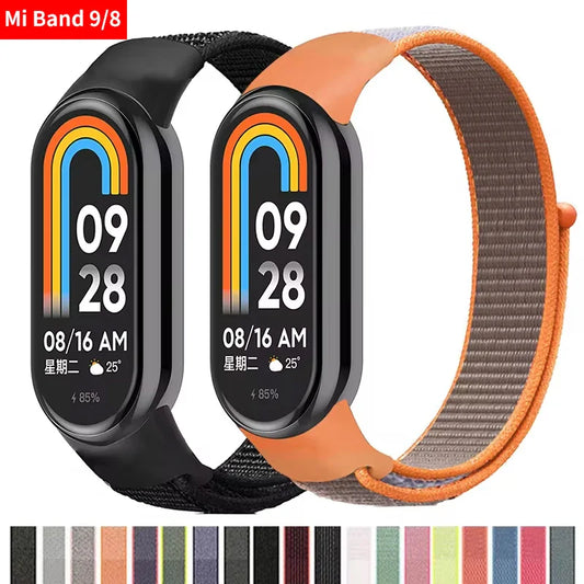 Nylon Loop Strap for Xiaomi Mi Band 3-9 – Replacement Sport Smartwatch Wristband