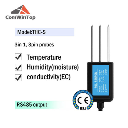7-in-1 Soil Moisture, Temperature, Humidity, EC, pH & NPK Sensor with RS485, 4-20mA or 0-5V Output