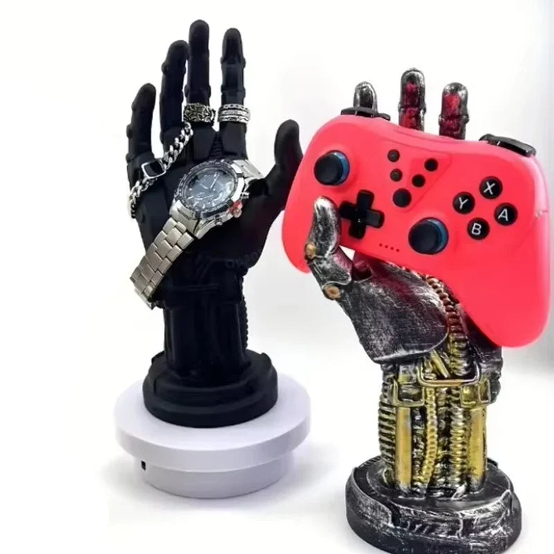 Desktop Mechanical Arm Gaming Controller & Headphone Stand – Storage Holder for Sony PS5/PS4 Gamepads, AirPods Max, Men’s Gift