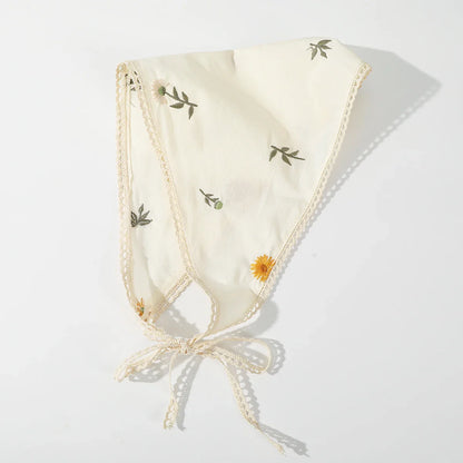 Fabric Printing Triangle Scarf — Flower Turban Bandana Headband for Women Retro Hair Accessories