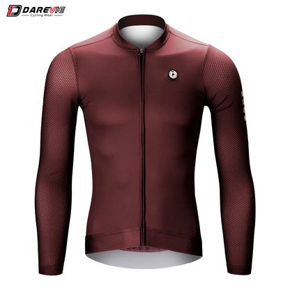 DAREVIE Long Sleeve Cycling Jersey — Pro Aero Slim Fit with 3D Bubble Mesh for Men & Women