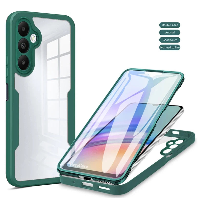 360° Full Body Screen Protector Case for Samsung Galaxy A Series - Transparent Shockproof Protective Cover