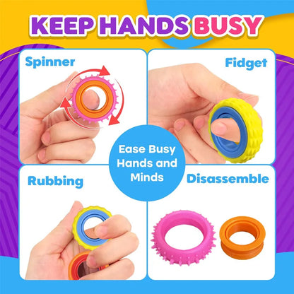 Fidget Spinner Rings - Sensory Finger Toys for Stress Relief, Focus & Everyday Play
