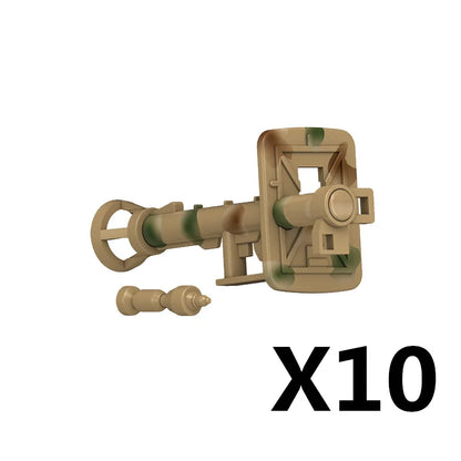 Military Soldier Building Block Figures - MOC Army Weapons Set with Rifles, Rocket Launcher & Mini Gun Toy Gift
