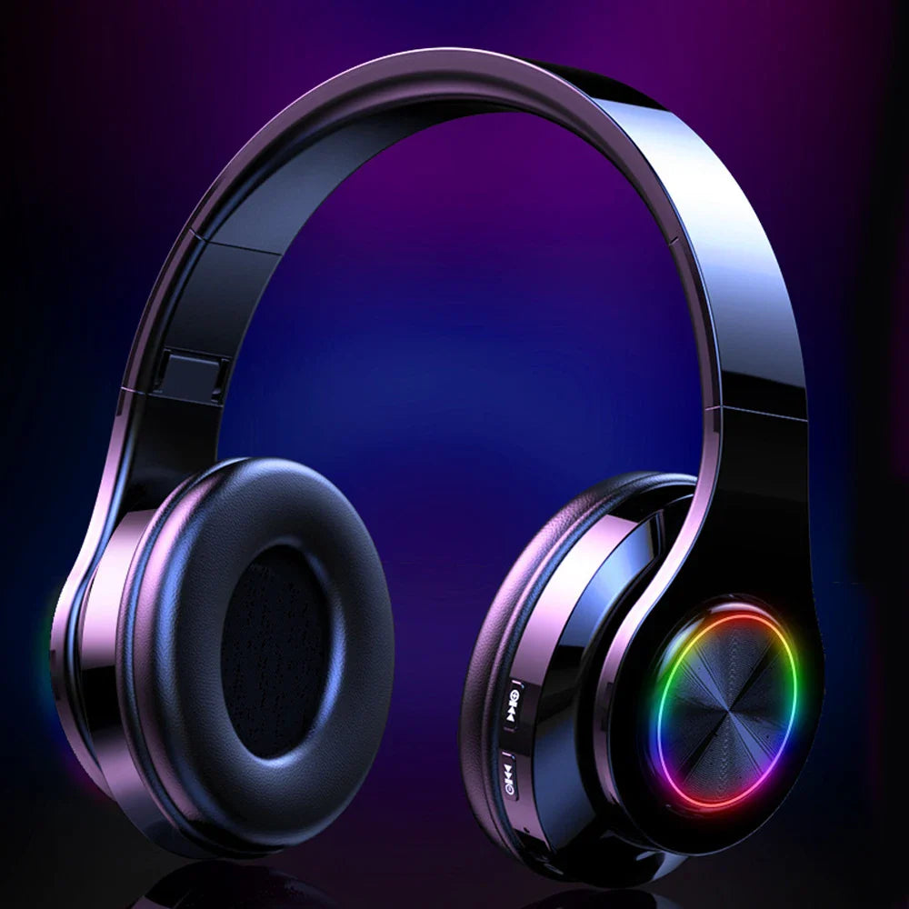 Bluetooth Wireless Headset – Foldable HiFi Stereo Earphones with Mic, SD Card & FM Support for Xiaomi, iPhone, Samsung