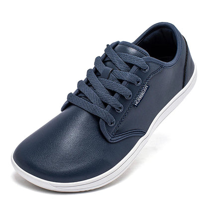 HOBIBEAR Unisex Wide Barefoot Shoes – Zero Drop Minimalist Sneakers for Men & Women, Artificial Leather Trail Walking Shoes