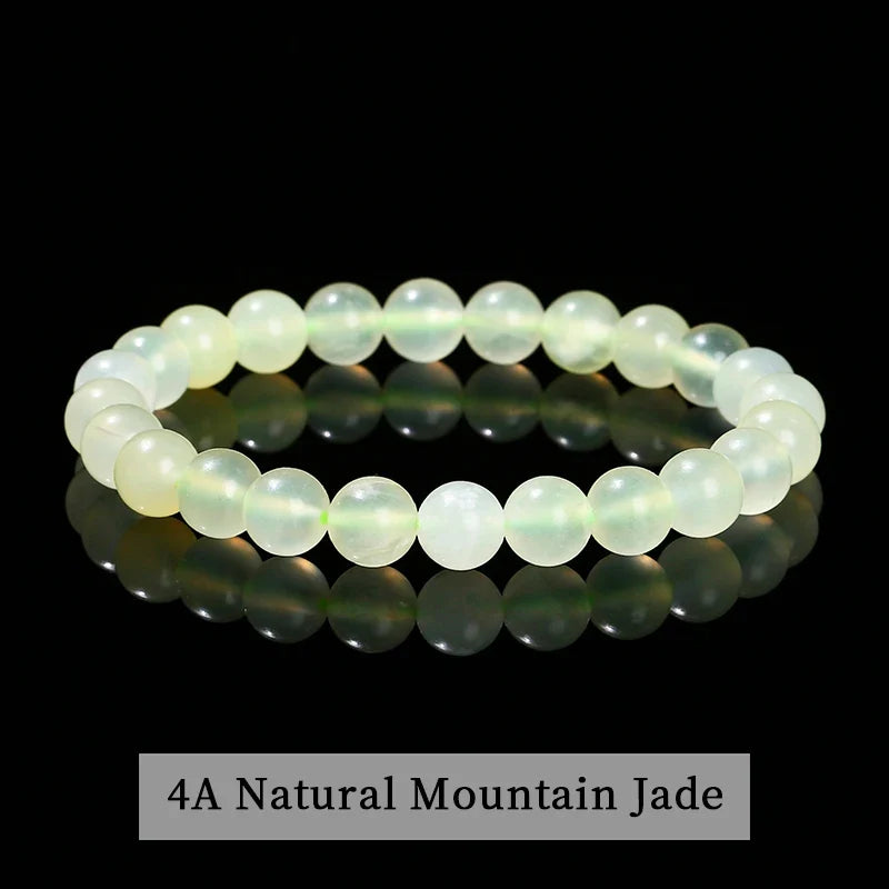 Natural Stone Beaded Bracelet - Obsidian, Fluorite & Quartz Healing Stretch Jewelry for Men & Women